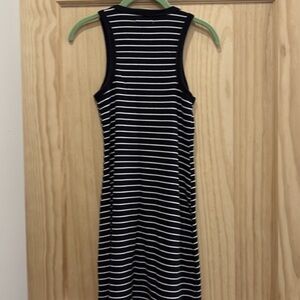 Women’s Black and White Striped Tank Dress